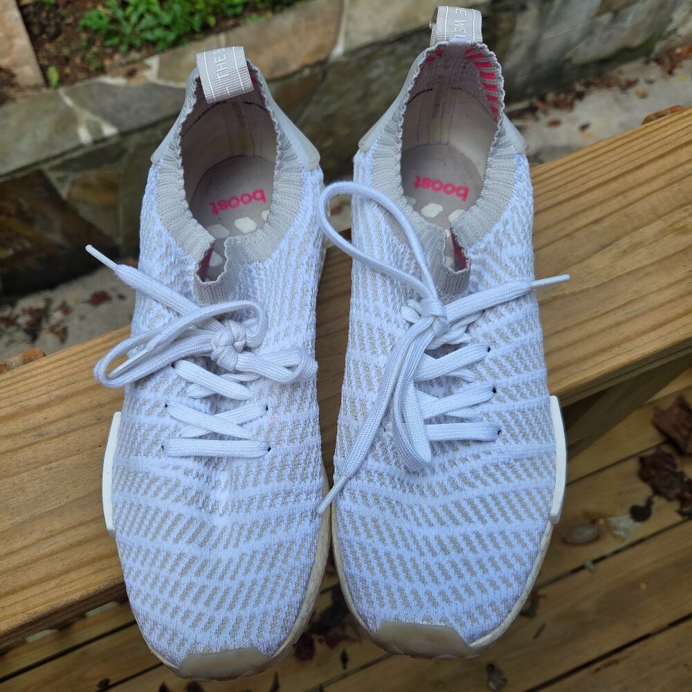 Size 10.5 Mens Adidas NMD_R1 STLT CQ2390 Primeknit Cloud White